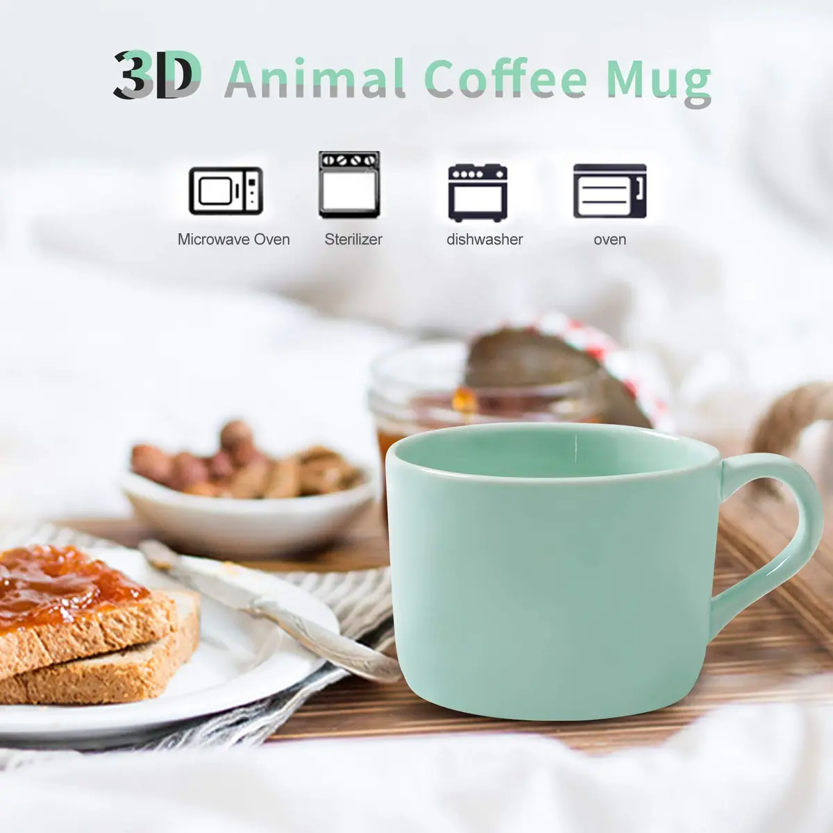 Lemon Park Duck Ceramic Cup Hidden 3D Animal Inside Mug 230ml (8 oz) | Hand-Painted Surprise - view 2