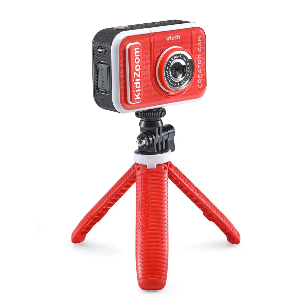 VTech KidiZoom Creator Cam Red HD Video Camera with Green Screen & Tripod | 3.6" x 2.4" x 1.1" (9.1cm x 6.1cm x 2.8cm) - view 8
