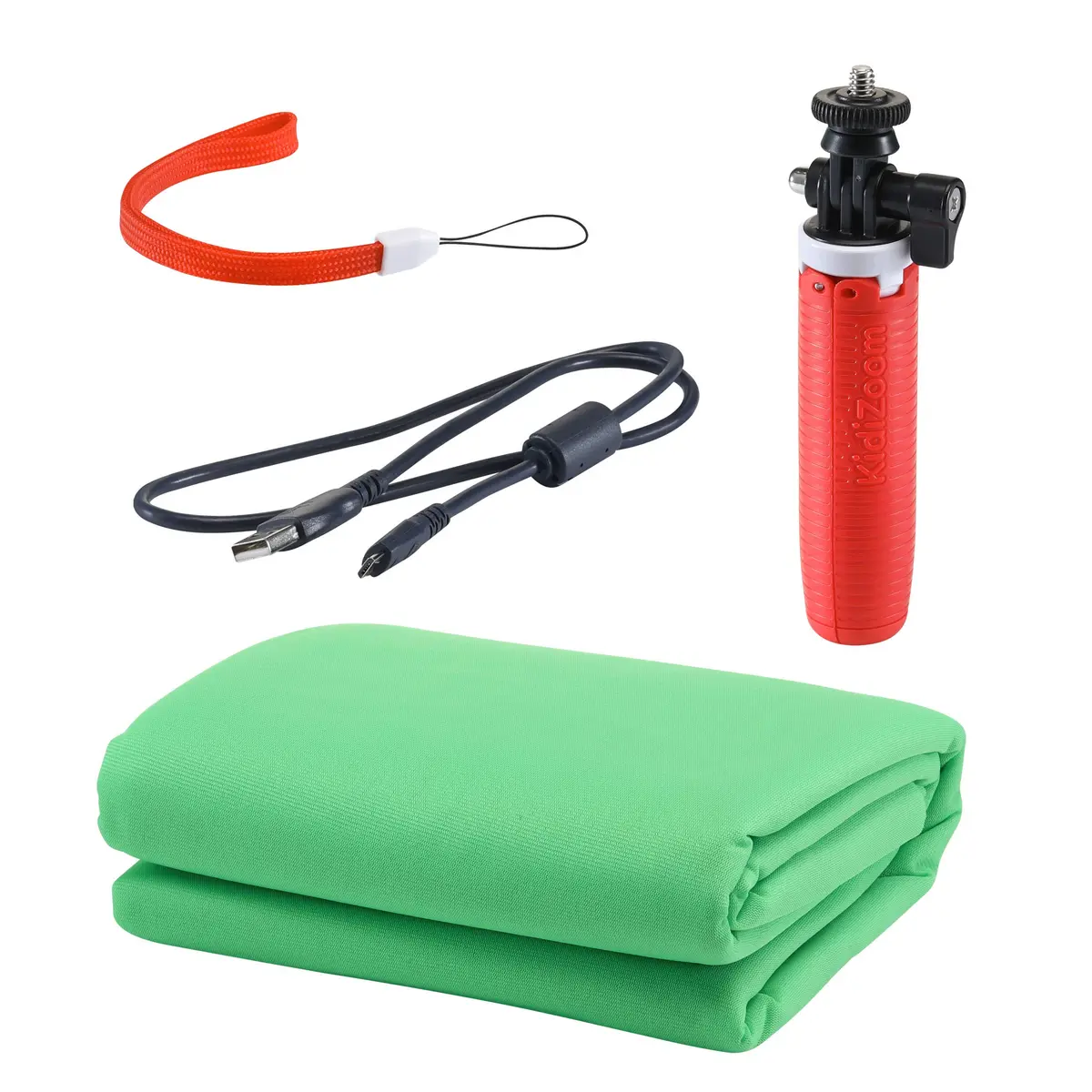 VTech KidiZoom Creator Cam Red HD Video Camera with Green Screen & Tripod | 3.6" x 2.4" x 1.1" (9.1cm x 6.1cm x 2.8cm) - view 9