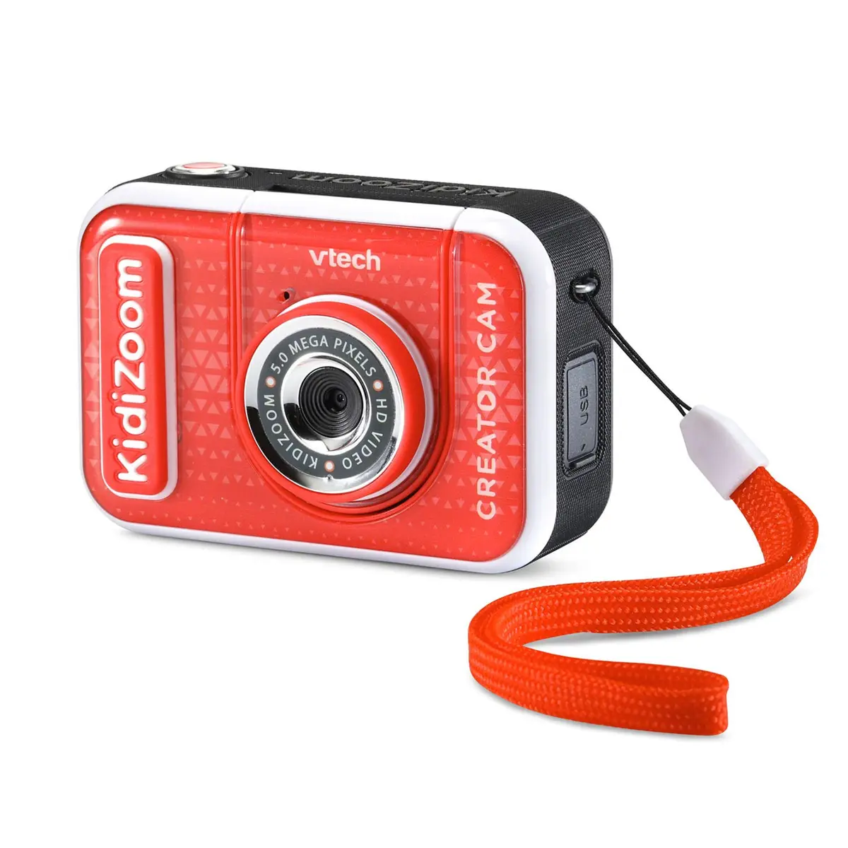 VTech KidiZoom Creator Cam Red HD Video Camera with Green Screen & Tripod | 3.6" x 2.4" x 1.1" (9.1cm x 6.1cm x 2.8cm) - view 3