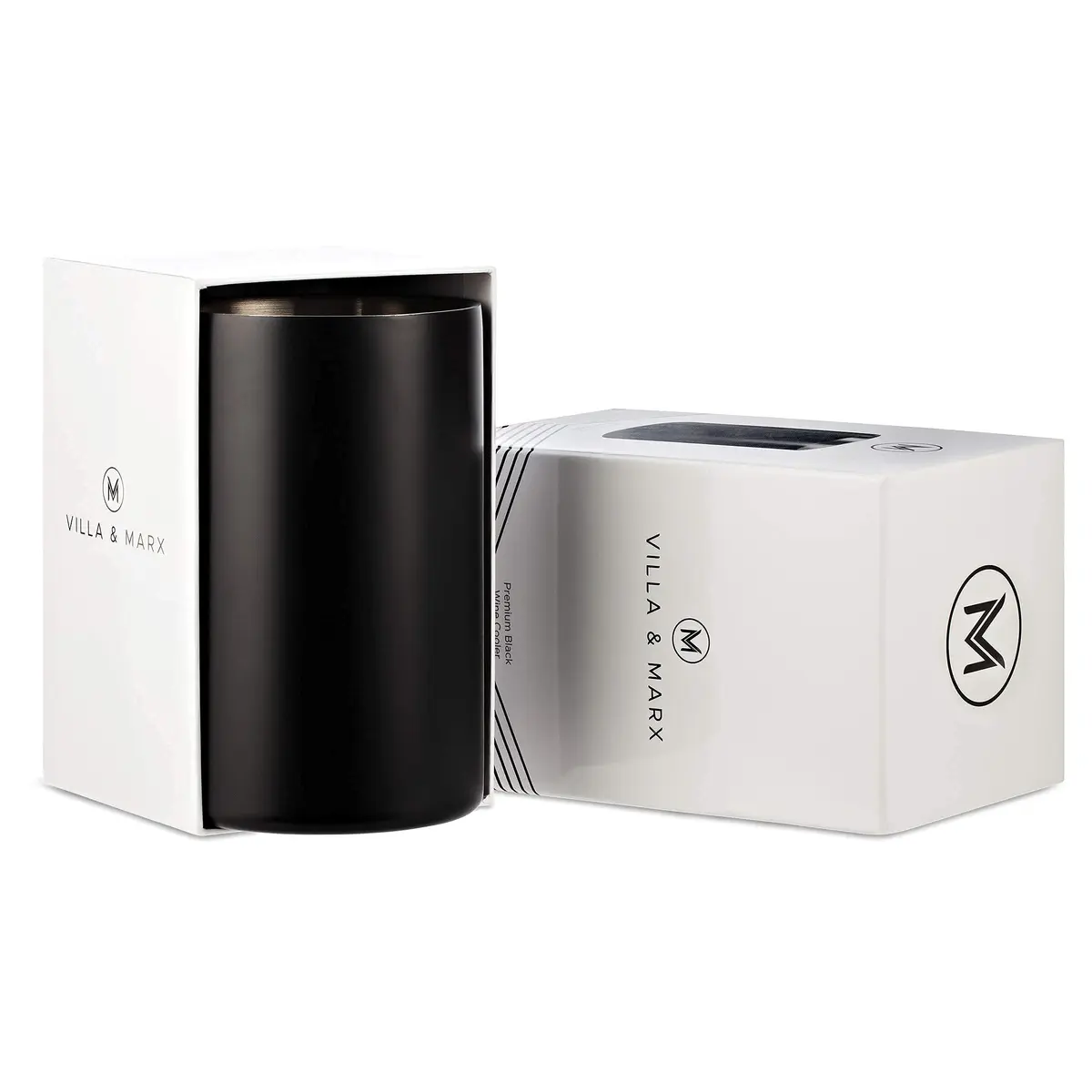 Villa & Marx Wine Chiller Black | Double Walled Insulated Bottle Cooler (Large) - view 9