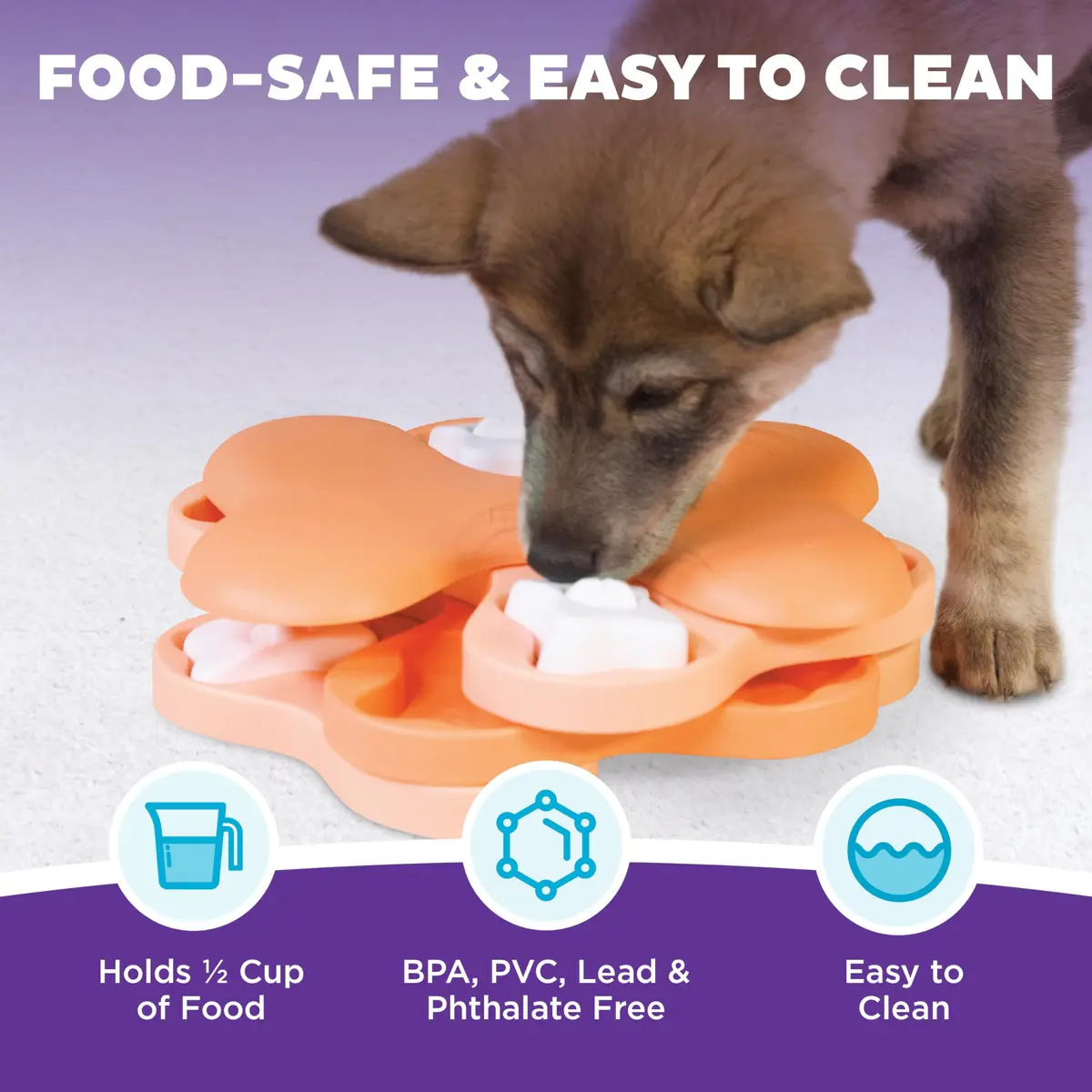 Outward Hound Nina Ottosson Puppy Tornado Puzzle Dog Toy, Level 2, 9.8" | Interactive Treat Challenge for Dogs - view 5