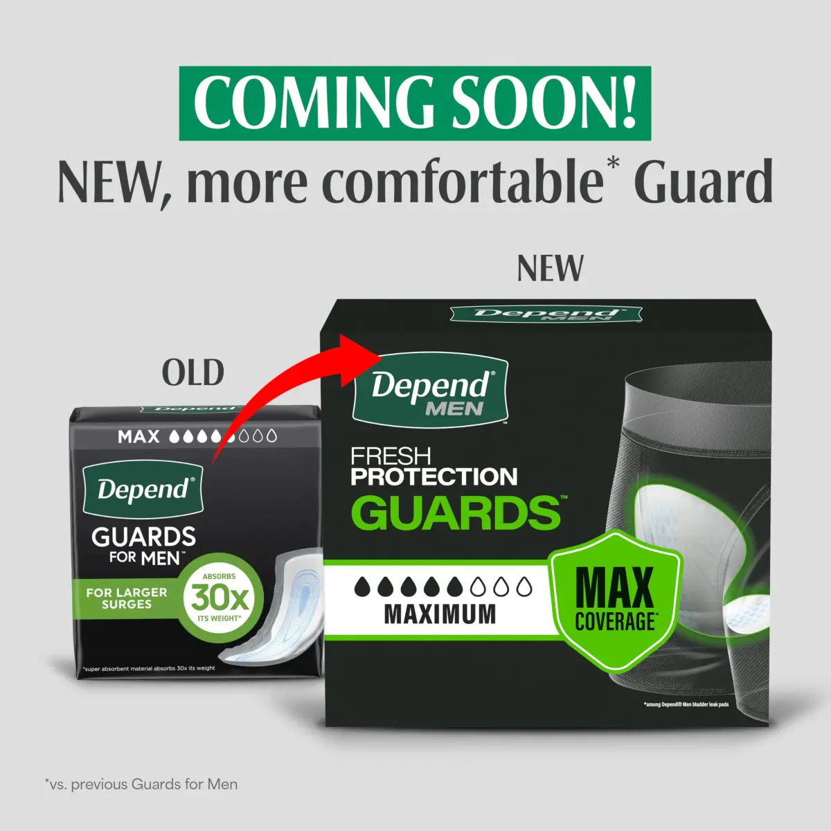 Depend Guards for Men Maximum Absorbency Pads 168 Count (2.27 kg / 5 lb) | USA Imported for India - view 3