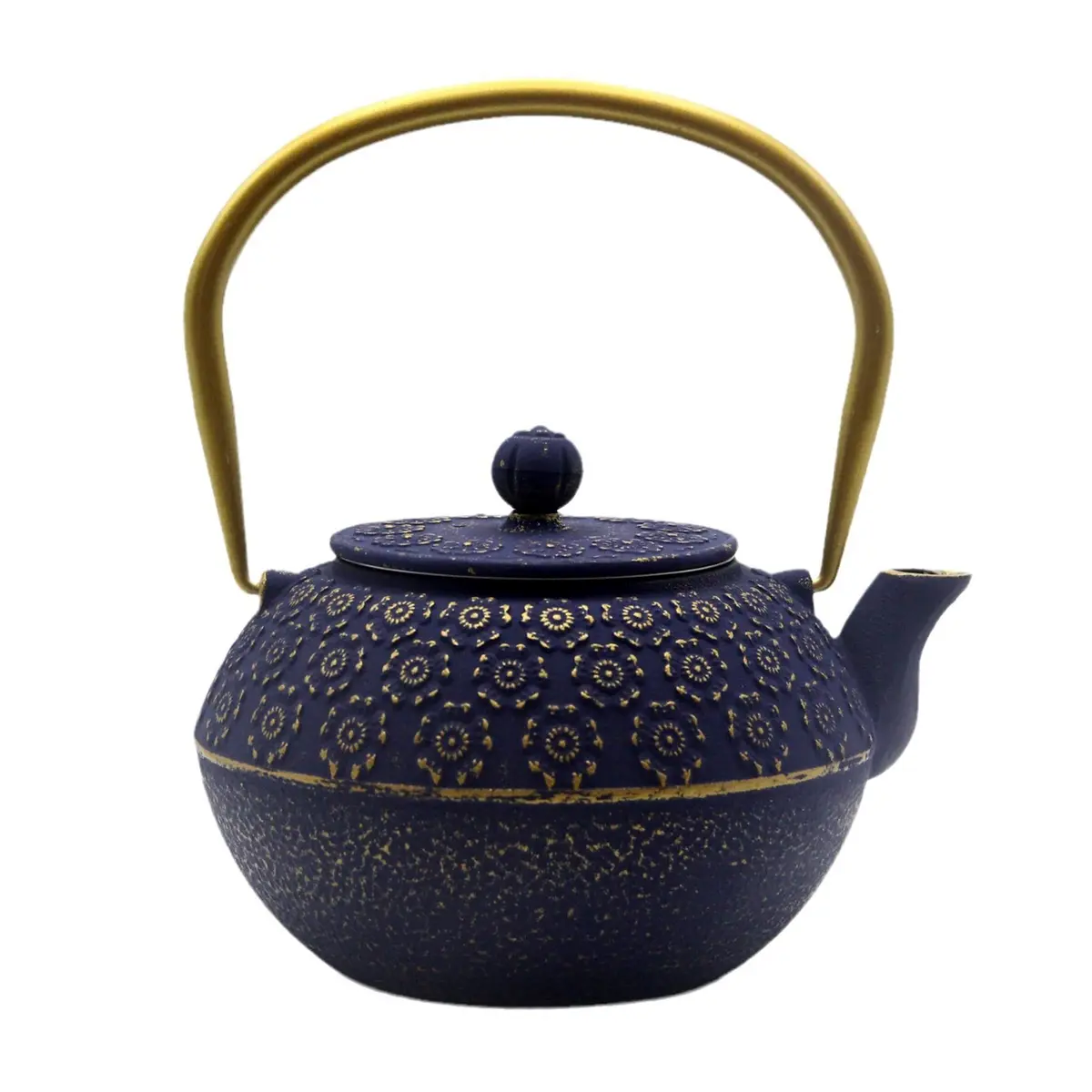 YJX Cast Iron Tea Kettle with Stainless Steel Infuser, 1000ml (33.8oz) | Japanese Tetsubin Design - main product image