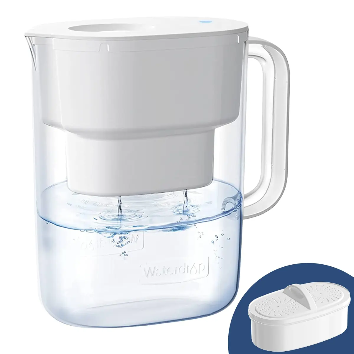 Waterdrop PT-07W Water Filter Pitcher 3.5L (10-Cup) | NSF Certified, 200-Gallon Filter, Reduces Chlorine & PFOA/PFOS - main product image