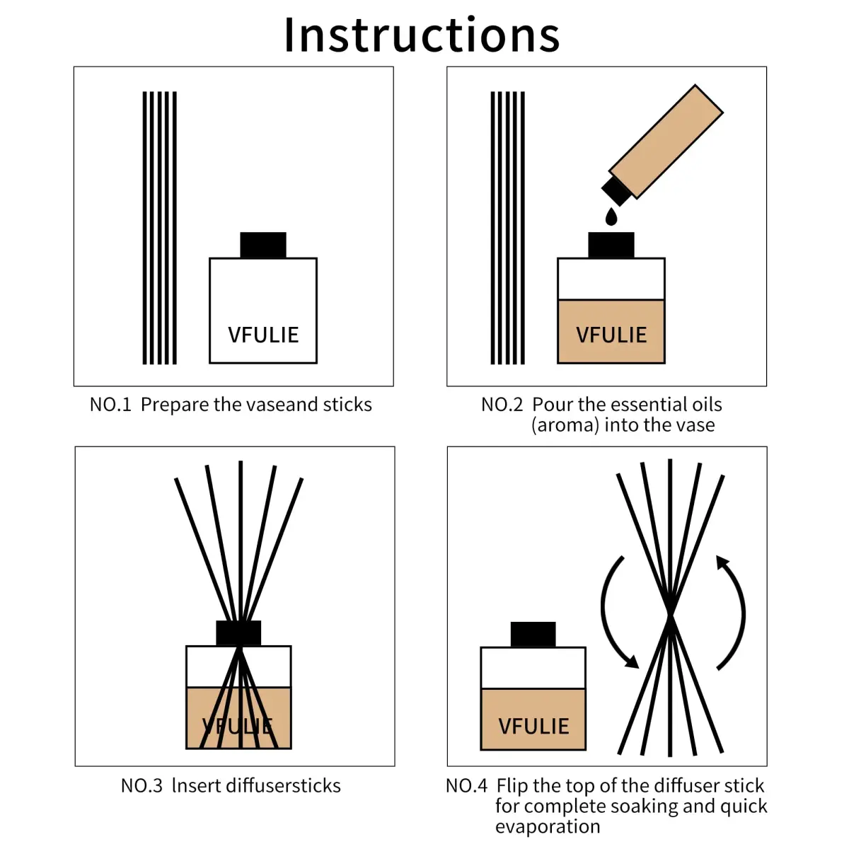 VFULIE 100PCS Reed Diffuser Sticks 10 inches (25.4 cm) | Natural Rattan for Aroma Diffusion - view 7