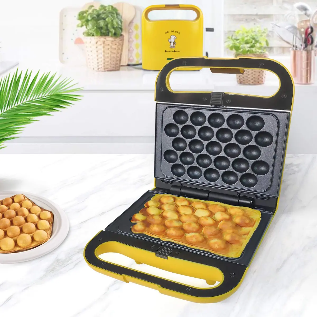 Health and Home 3 Interchangeable Baking Plates for Doughnut & Waffle Maker | Non-Stick, 1200W, Easy Clean, Compact Storage - view 6