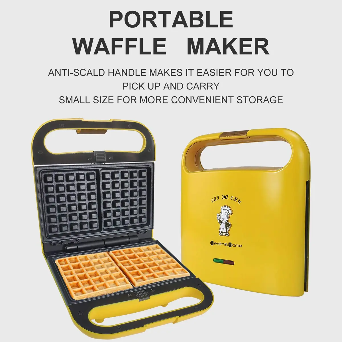 Health and Home 3 Interchangeable Baking Plates for Doughnut & Waffle Maker | Non-Stick, 1200W, Easy Clean, Compact Storage - view 7