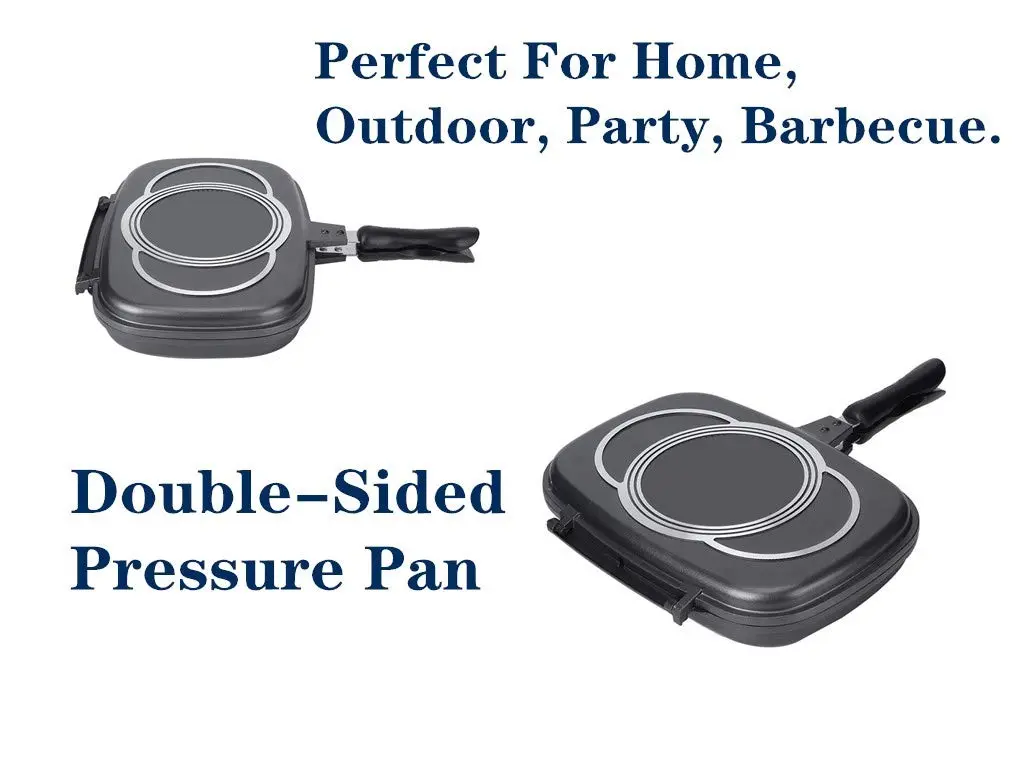 FastUU Double-Sided Pressure Frying Pan 46cm (18.1in) | Seals Food for Healthier Cooking - view 5