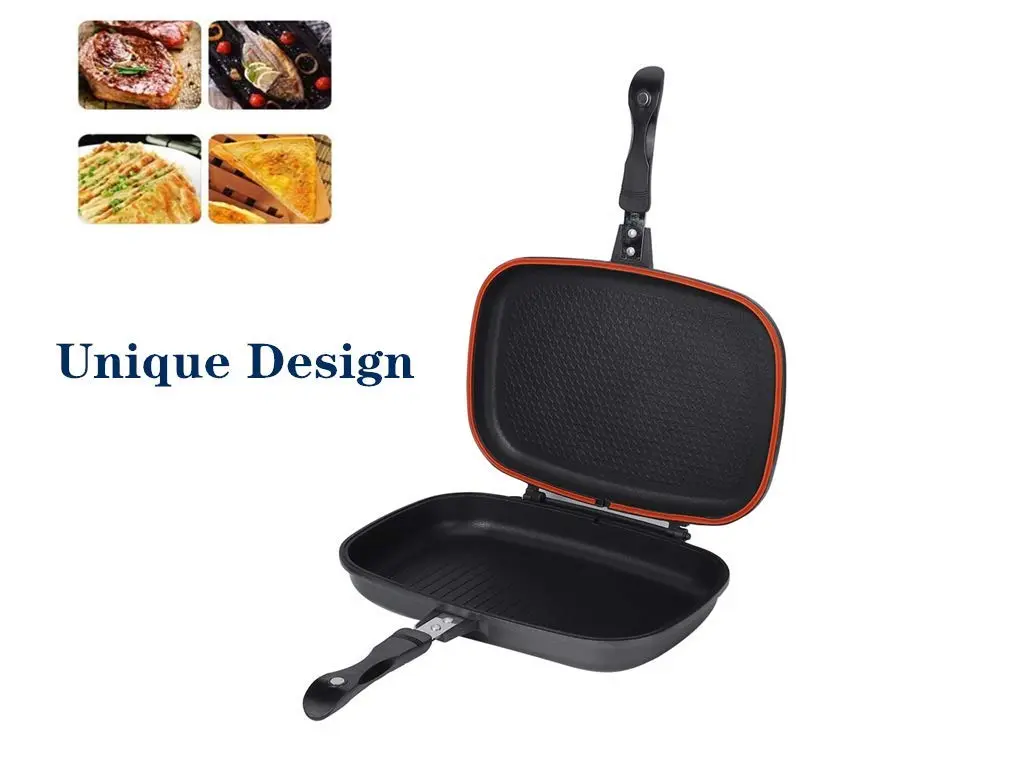 FastUU Double-Sided Pressure Frying Pan 46cm (18.1in) | Seals Food for Healthier Cooking - view 7