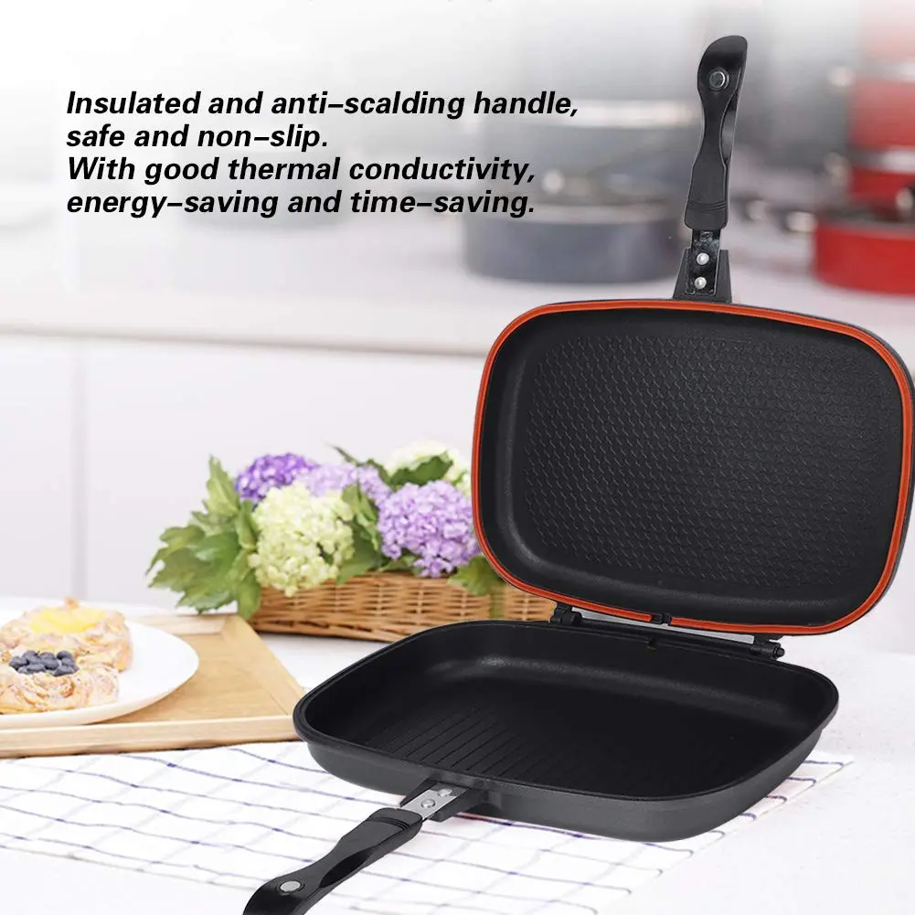 FastUU Double-Sided Pressure Frying Pan 46cm (18.1in) | Seals Food for Healthier Cooking - view 2