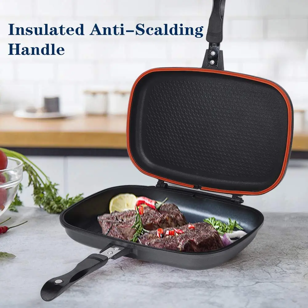 FastUU Double-Sided Pressure Frying Pan 46cm (18.1in) | Seals Food for Healthier Cooking - view 3