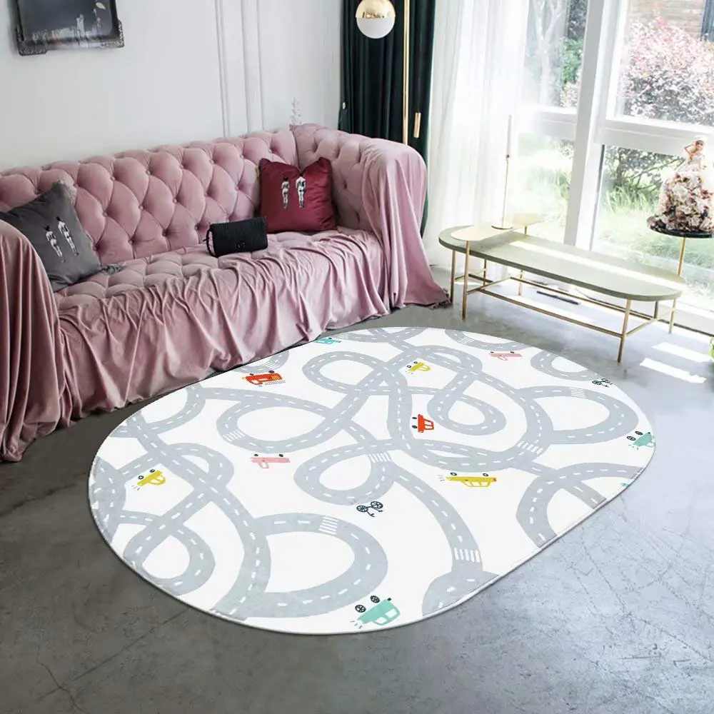 LIVEBOX Kids Road Traffic Rug 4'x6' | Washable, Non-Slip Playmat for Kids - view 7
