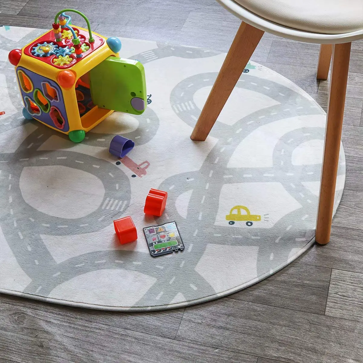 LIVEBOX Kids Road Traffic Rug 4'x6' | Washable, Non-Slip Playmat for Kids - view 2
