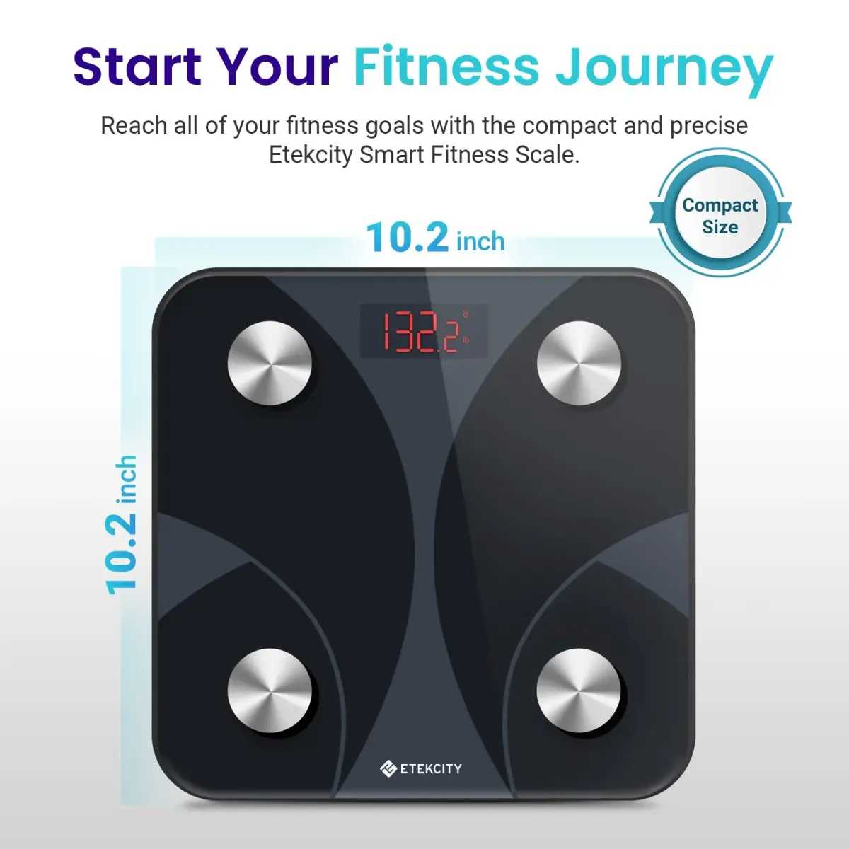 Etekcity Smart Body Composition Scale | Textured Black | 25.9 cm (10.2 in) | FDA Approved - view 5