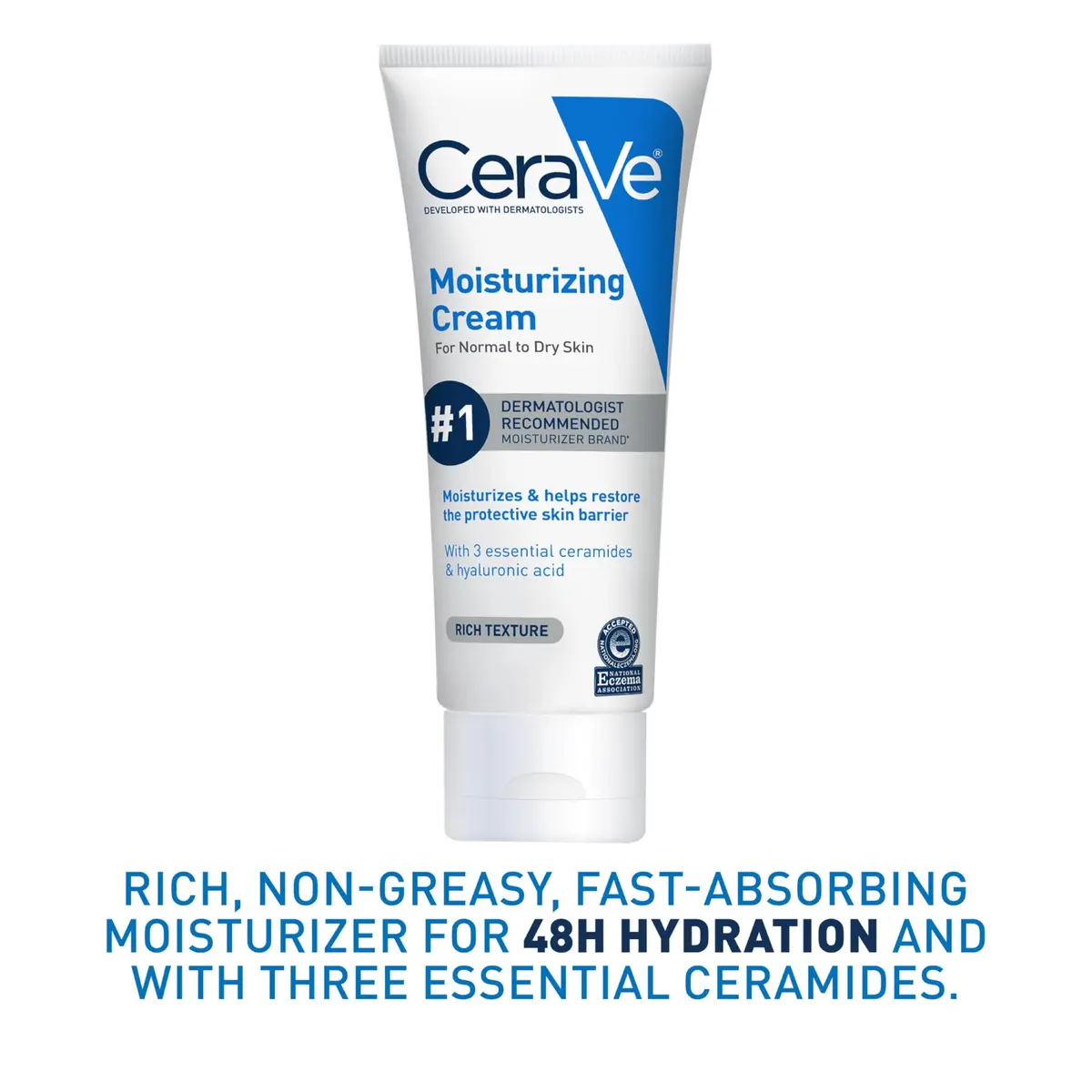 CeraVe Moisturizing Cream Face Body Moisturizer 237ml (8 Fl Oz) | Dermatologist-Developed Hydration - view 7