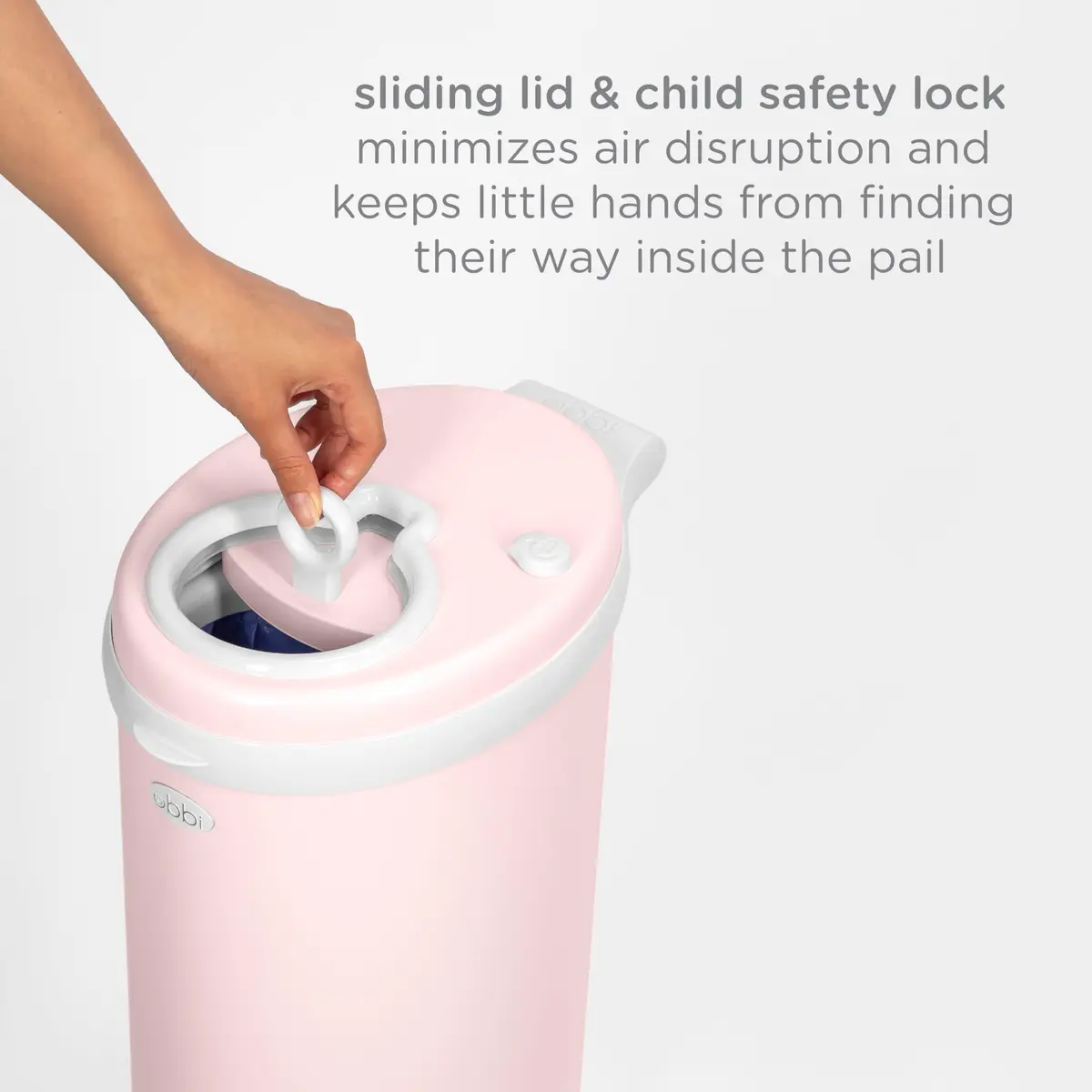 Ubbi Stainless Steel Diaper Pail Blush Pink | Odor-Locking, No Special Bags, Award-Winning (70-120 chars) - view 6