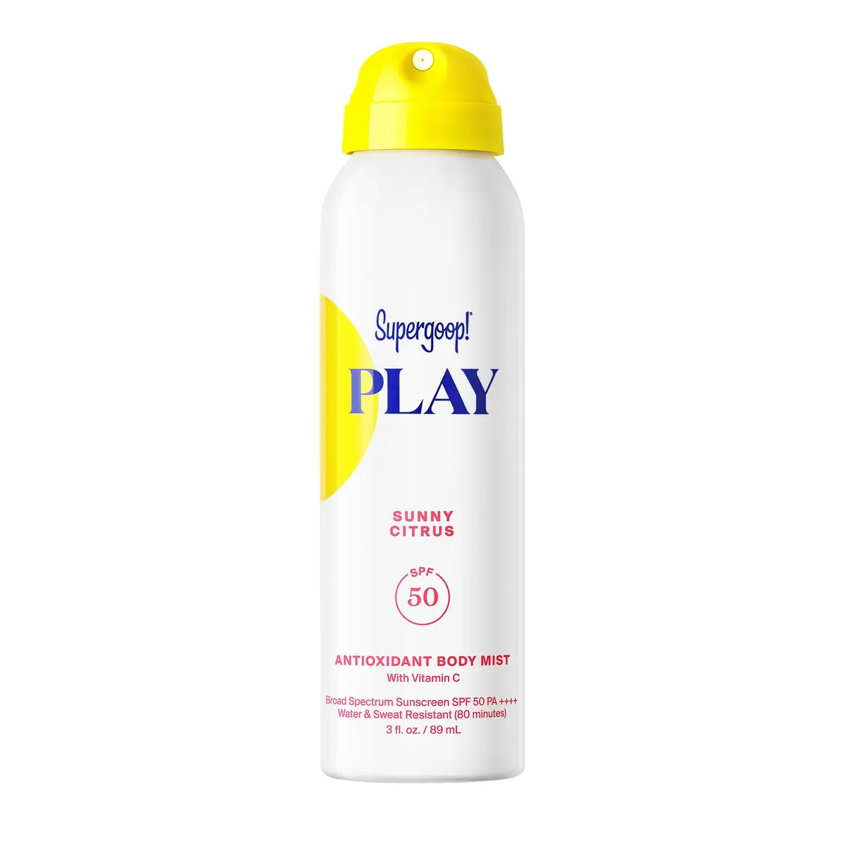 Supergoop! PLAY Antioxidant Body Mist SPF 50 PA++++ 89ml (3 fl oz) | Broad Spectrum Sunscreen Spray for Active Days - main product image