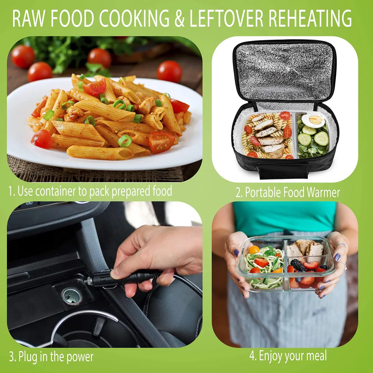 Zento Deals Heating Lunch Box – 12V Portable Mini Electric Warmer for Car Food | Compact, Lightweight & Safe - view 5