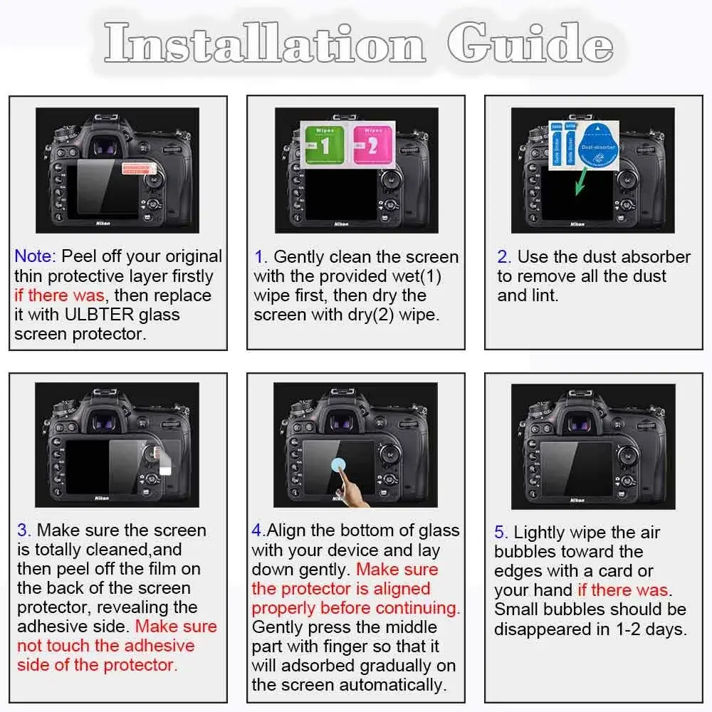 ULBTER Tempered Glass Screen Protector for Fujifilm X100VI X100V Camera | 9H Hardness, Anti-Bubble, 3-Pack - view 8