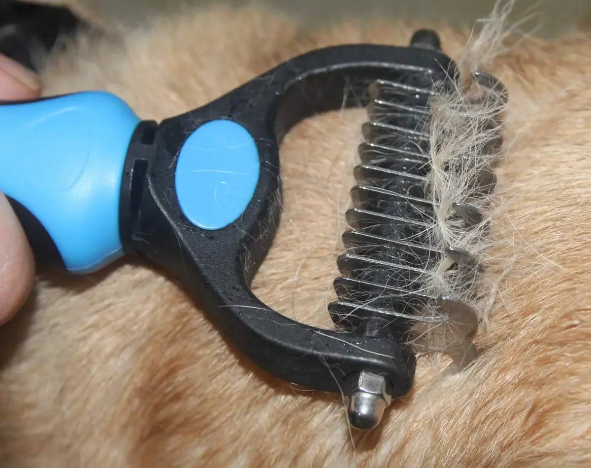 Maxpower Planet Pet Grooming Brush - Double Sided Dematting Undercoat Rake for Dogs and Cats, Small Blue | 118g (0.26 lb) - view 6