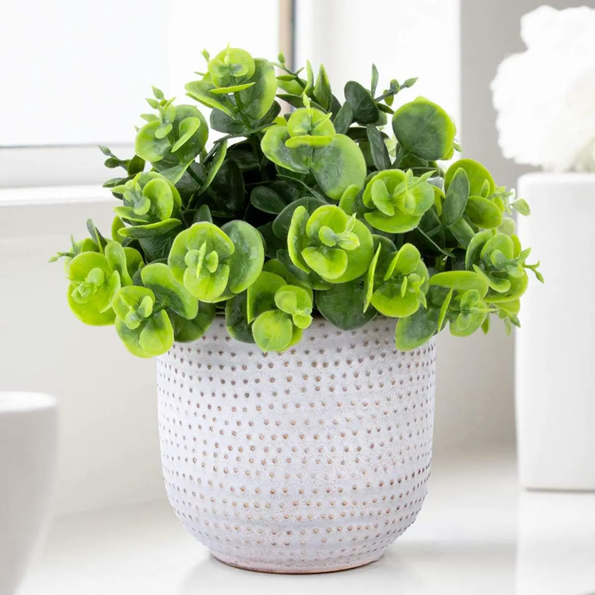 Karlliu Artificial Plants in Ceramic Planter 5" x 6" | Lifelike Succulent Decor for Home & Office - main product image