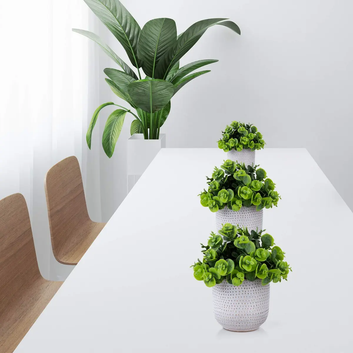 Karlliu Artificial Plants in Ceramic Planter 5" x 6" | Lifelike Succulent Decor for Home & Office - view 6