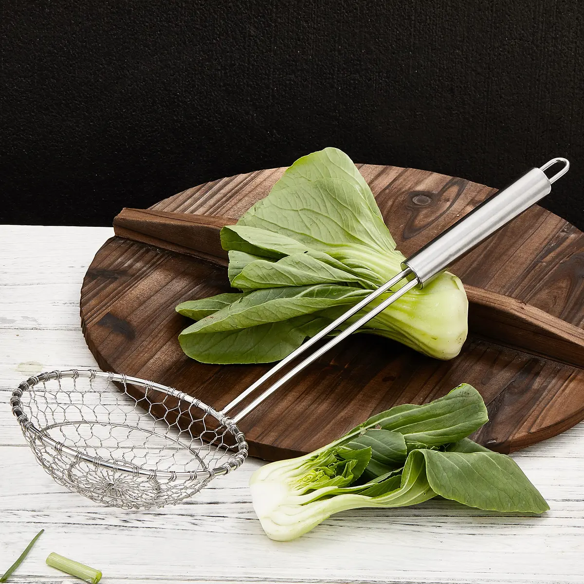 Letschef Stainless Steel Spider Strainer 15cm (6-Inch) | Handmade Asian Kitchen Skimmer Basket - view 6