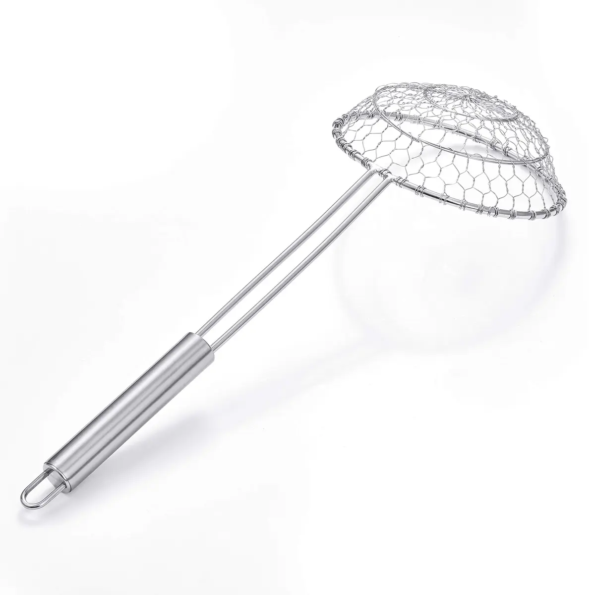 Letschef Stainless Steel Spider Strainer 15cm (6-Inch) | Handmade Asian Kitchen Skimmer Basket - view 7