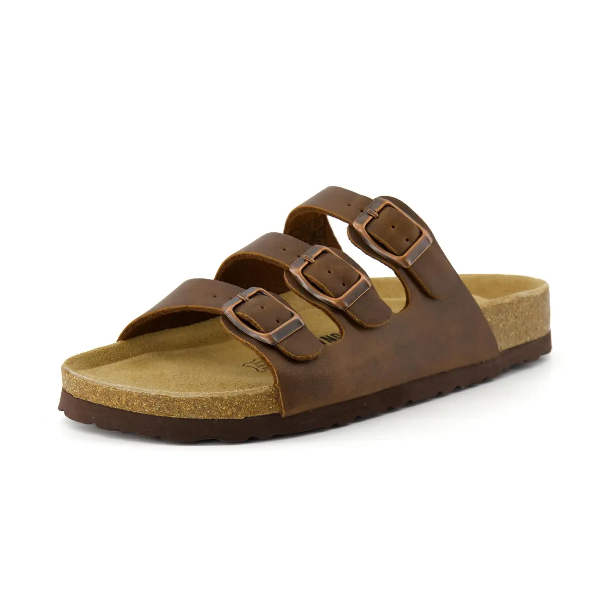 CUSHIONAIRE Lela Slip On Womens Sandals with Vegan Adjustable Straps & Genuine Suede Cork Footbed - Comfortable Memory Foam Sandals for Women 2025, BROWN 10 - view 9