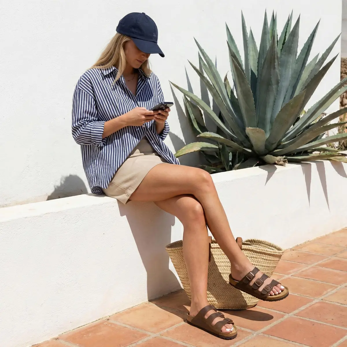 CUSHIONAIRE Lela Slip On Womens Sandals with Vegan Adjustable Straps & Genuine Suede Cork Footbed - Comfortable Memory Foam Sandals for Women 2025, BROWN 10 - view 3