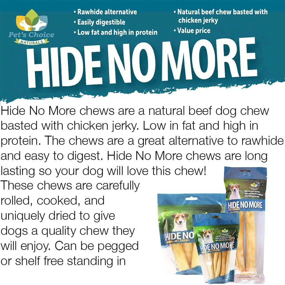 Pet’s Choice HideNoMore Chicken Chew Treats 4-5" | Rawhide-Free, High-Protein Dog Chew - view 7