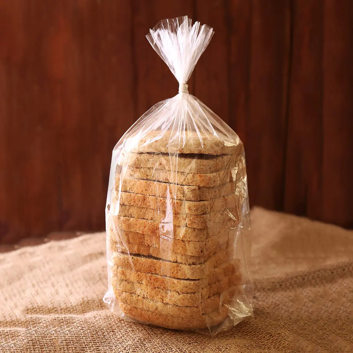 Morepack Plastic Bread Bags with Twist Ties 18x4x8 Inch (100 Pcs, Clear) | Gusseted for Large Loaves - view 7