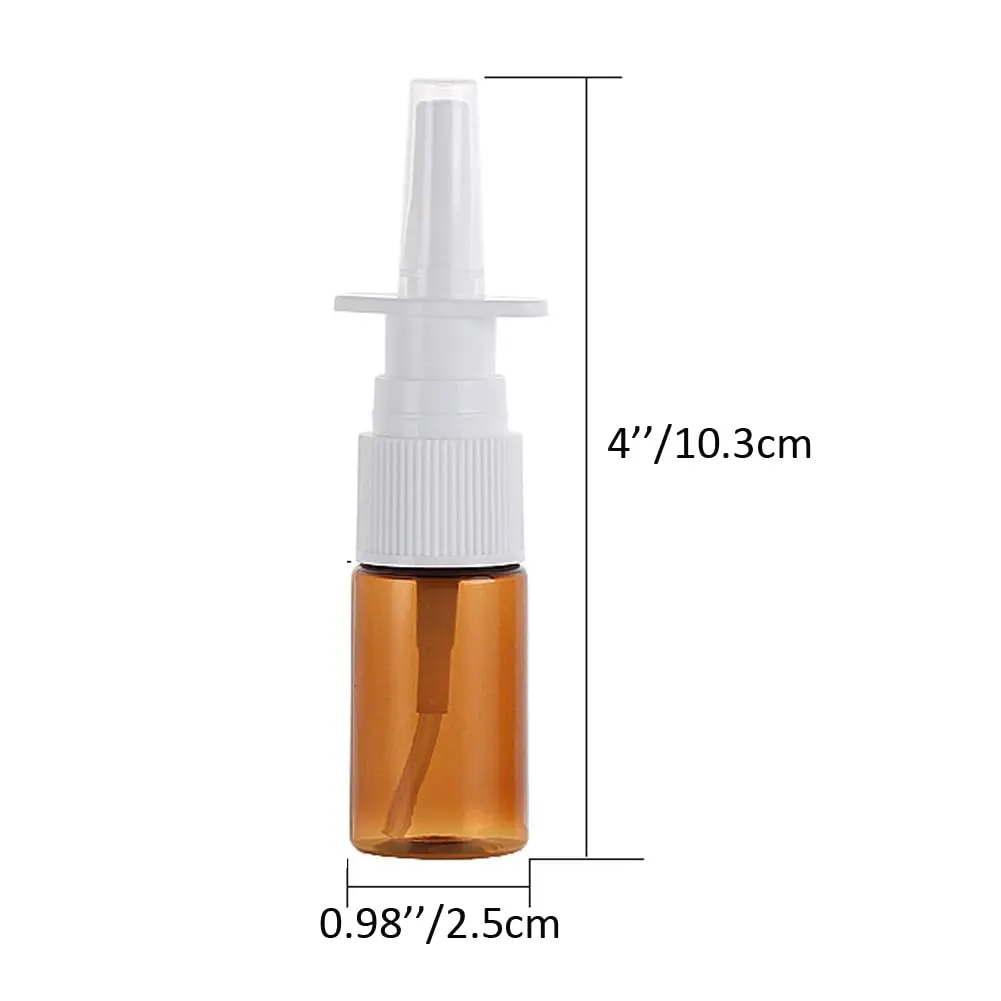 Happyupcity Refillable Glass Spray Bottle 10ml | Portable Brown Nasal & Cosmetic Container - view 2