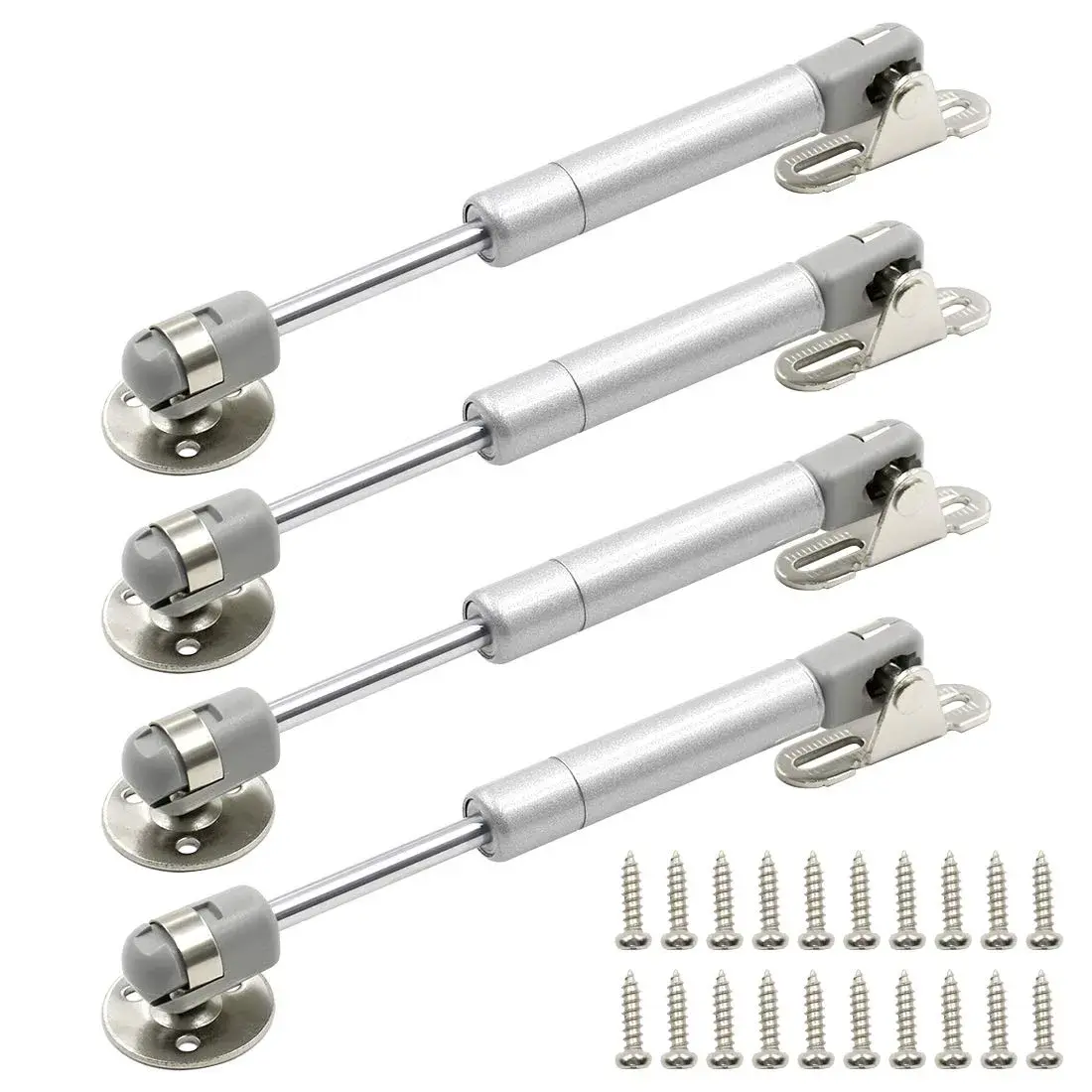 Hxchen Hydraulic Cabinet Hinges 6-Inch 30N Soft Close Lid Supports (4-Pack, Stainless Steel & Nylon) - main product image