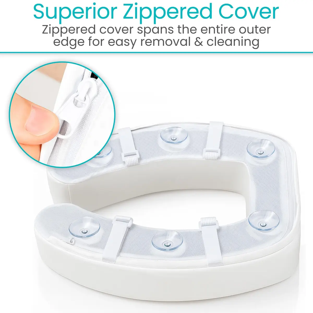 Vive Toilet Seat Cushion 2" Height (5.1 cm) - Soft Foam Padded for Standard & Elongated Seats - view 8