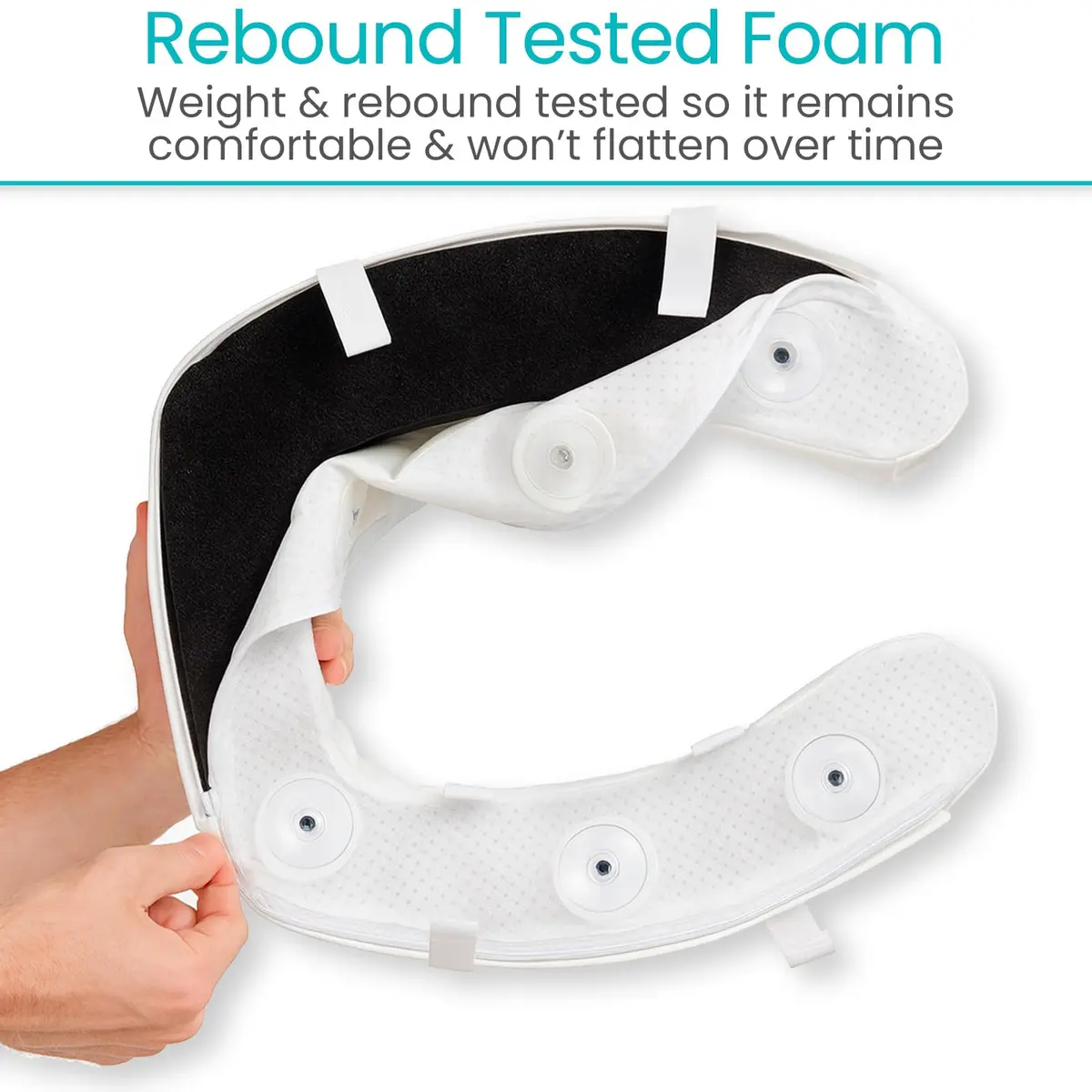 Vive Toilet Seat Cushion 2" Height (5.1 cm) - Soft Foam Padded for Standard & Elongated Seats - view 4
