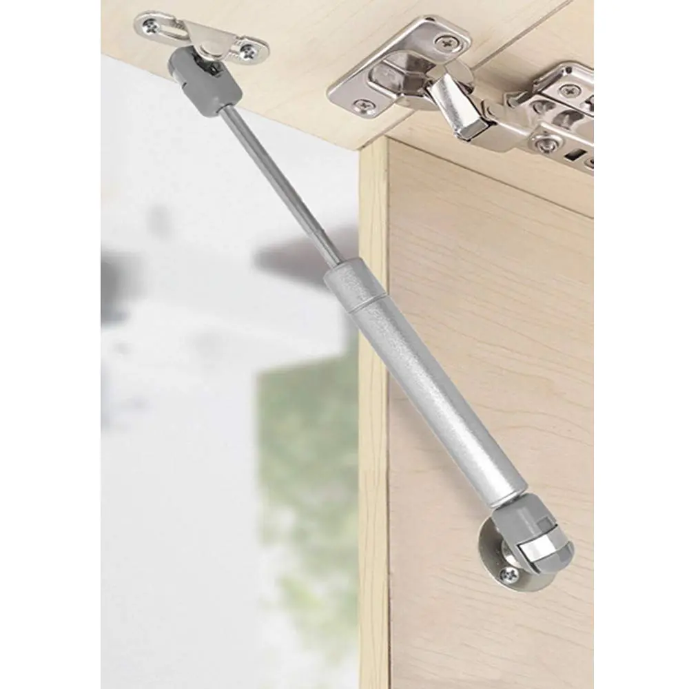 Hxchen Hydraulic Support Cabinet Hinges 235mm (9.25") 30N Soft Close Lid Supports | Pack of 4 Satin Nickel Silver - view 6