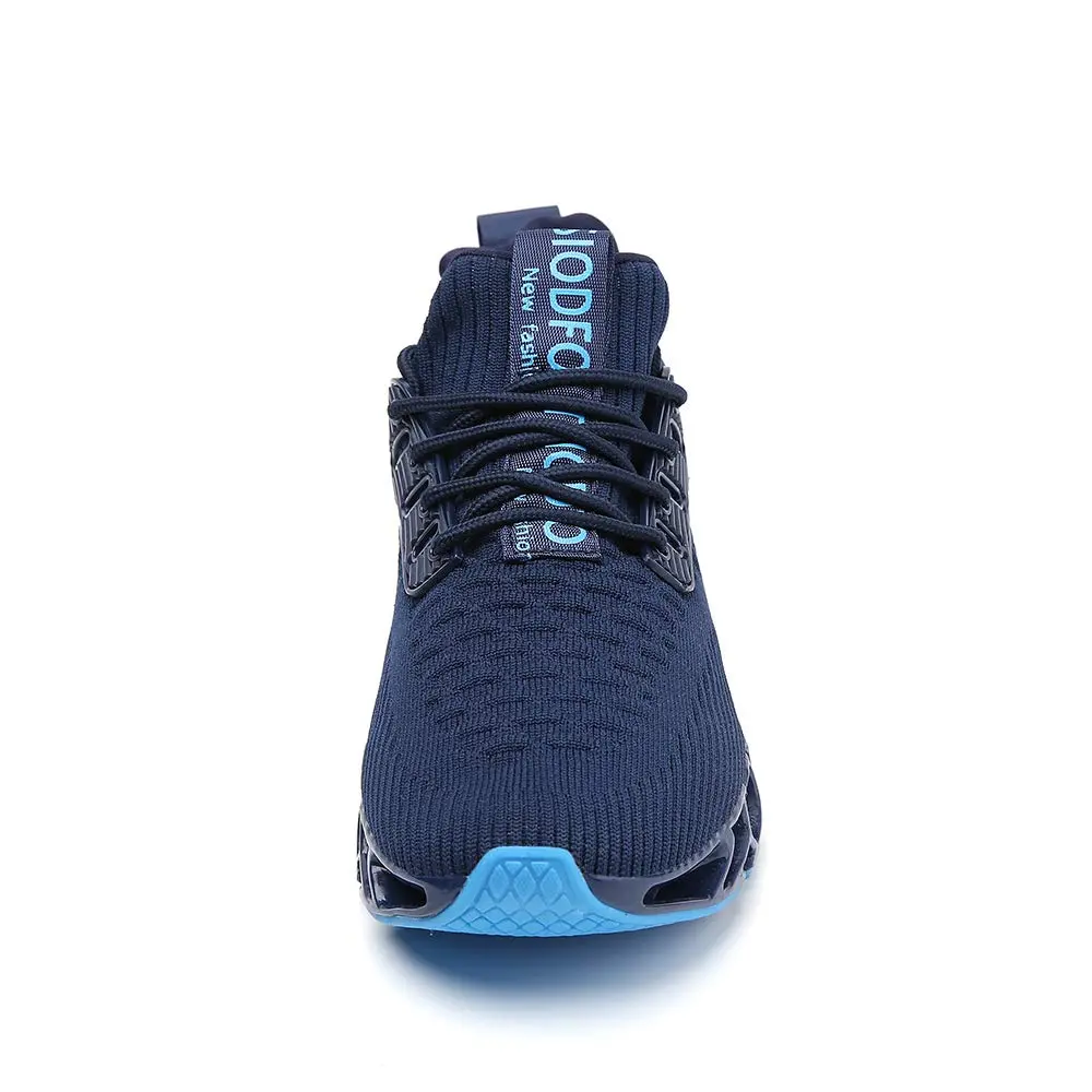 SKDOIUL Men's Running Sneakers Blue Size 13 | Breathable Mesh Athletic Walking Shoes - view 5