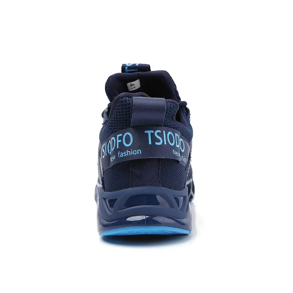 SKDOIUL Men's Running Sneakers Blue Size 13 | Breathable Mesh Athletic Walking Shoes - view 6