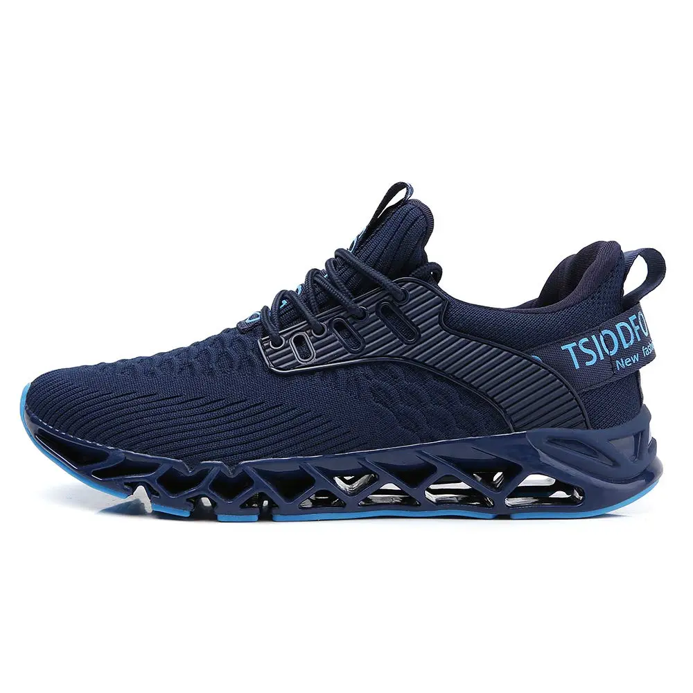 SKDOIUL Men's Running Sneakers Blue Size 13 | Breathable Mesh Athletic Walking Shoes - view 2