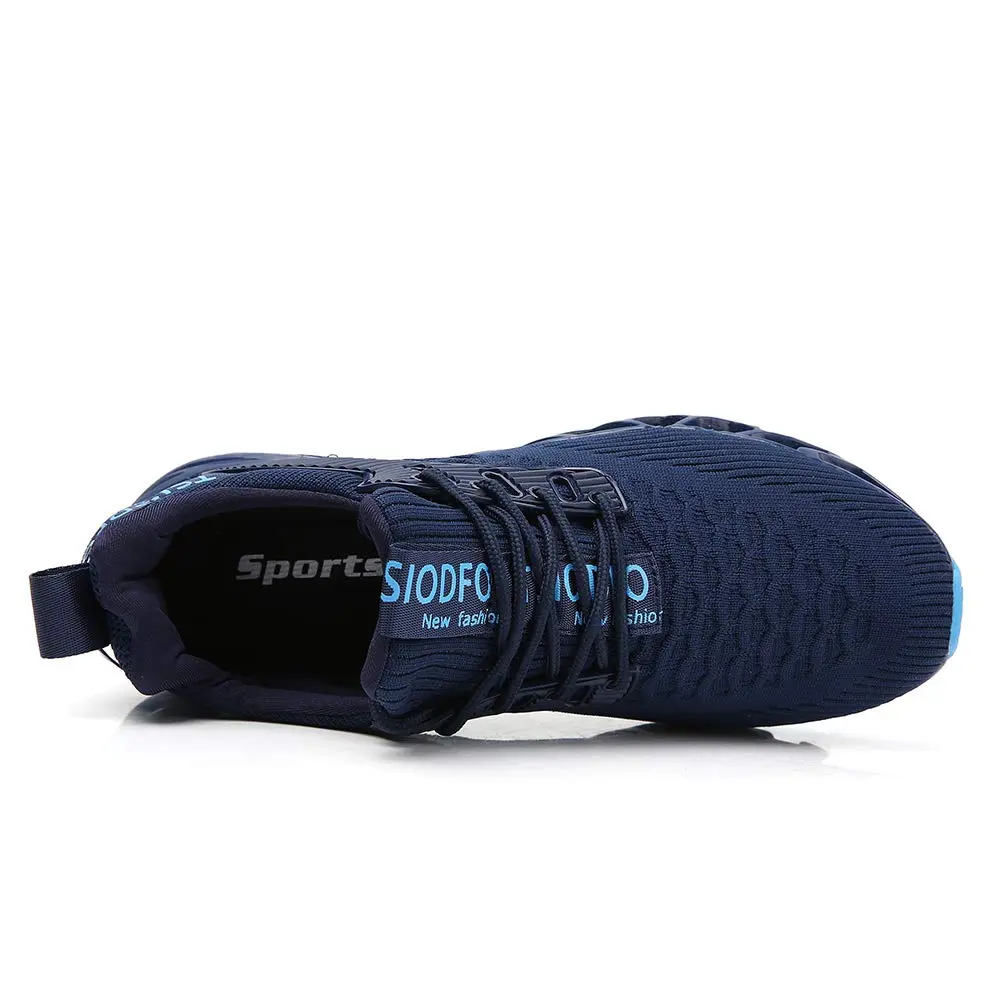 SKDOIUL Men's Running Sneakers Blue Size 13 | Breathable Mesh Athletic Walking Shoes - view 3
