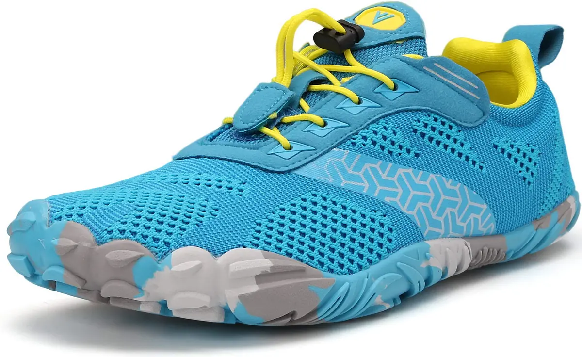 WHITIN Men's Wide Toe Box Trail Running Minimalist Shoes Light Blue 9 | Zero Drop, Vegan - main product image