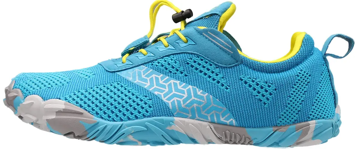 WHITIN Men's Wide Toe Box Trail Running Minimalist Shoes Light Blue 9 | Zero Drop, Vegan - view 4