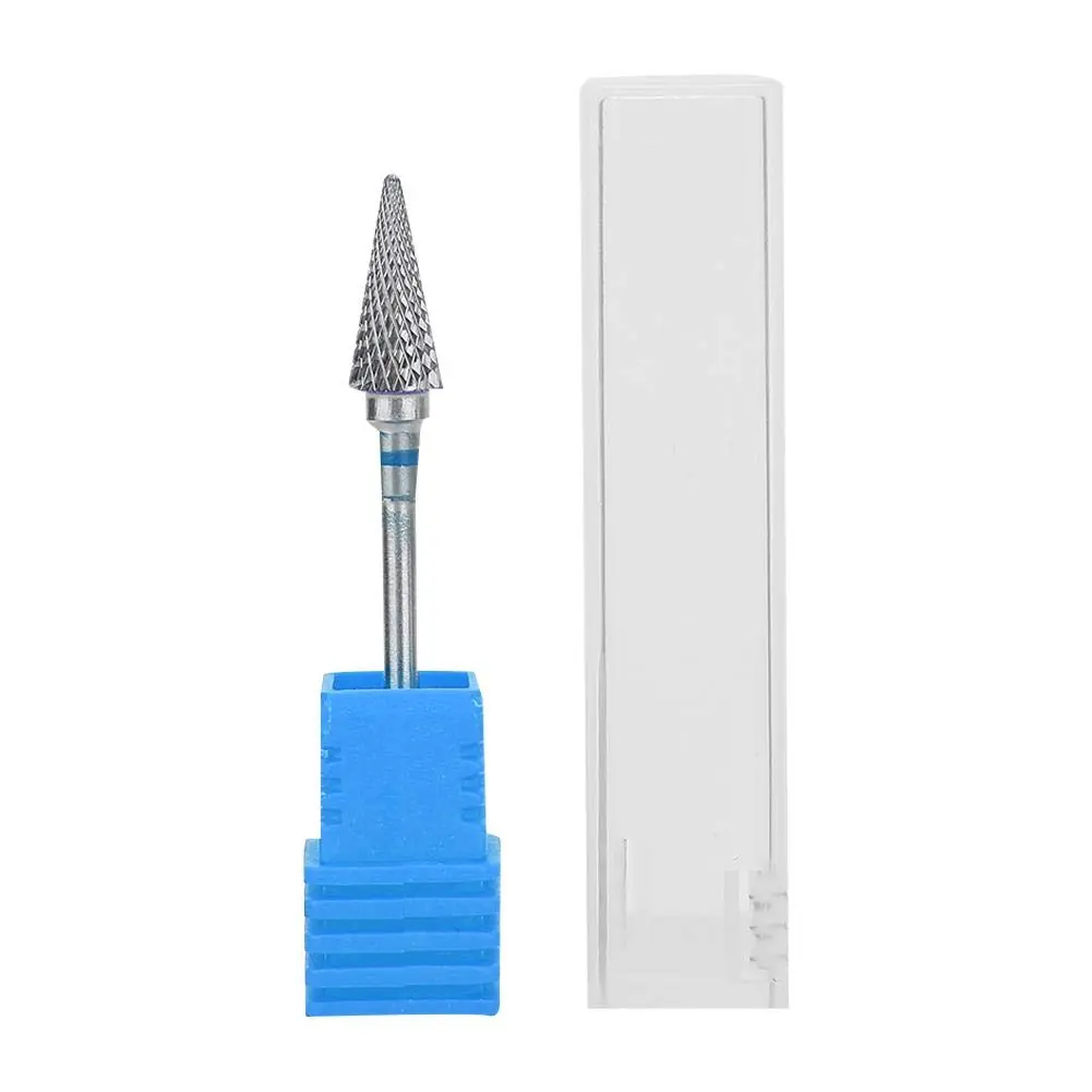 ZJchao Nail Drill Bits, 3/32'' (2.35mm) Tungsten Steel Nail Art Manicure Drill Bits, Electric Pedicure Head, Blue - view 7