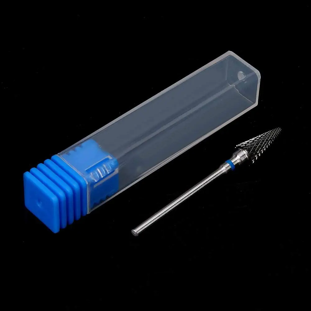 ZJchao Nail Drill Bits, 3/32'' (2.35mm) Tungsten Steel Nail Art Manicure Drill Bits, Electric Pedicure Head, Blue - view 9