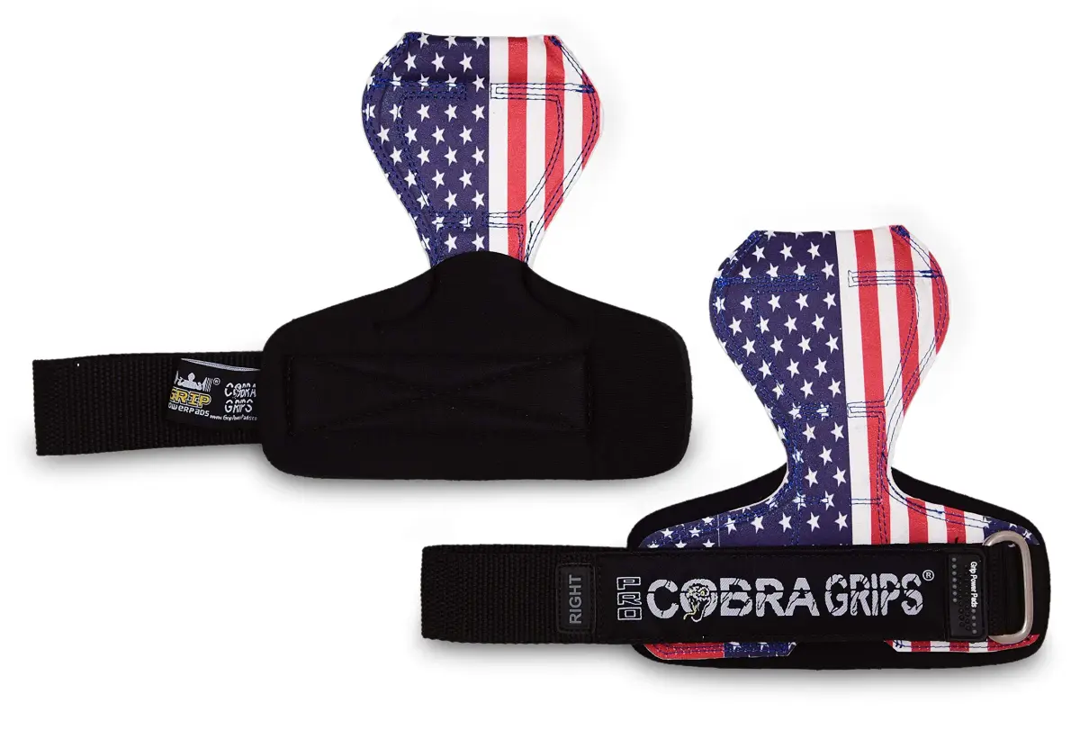 Cobra Grips PRO USA FLAG Leather Weight Lifting Gloves with Wrist Wraps (5.5-8.75") - view 4