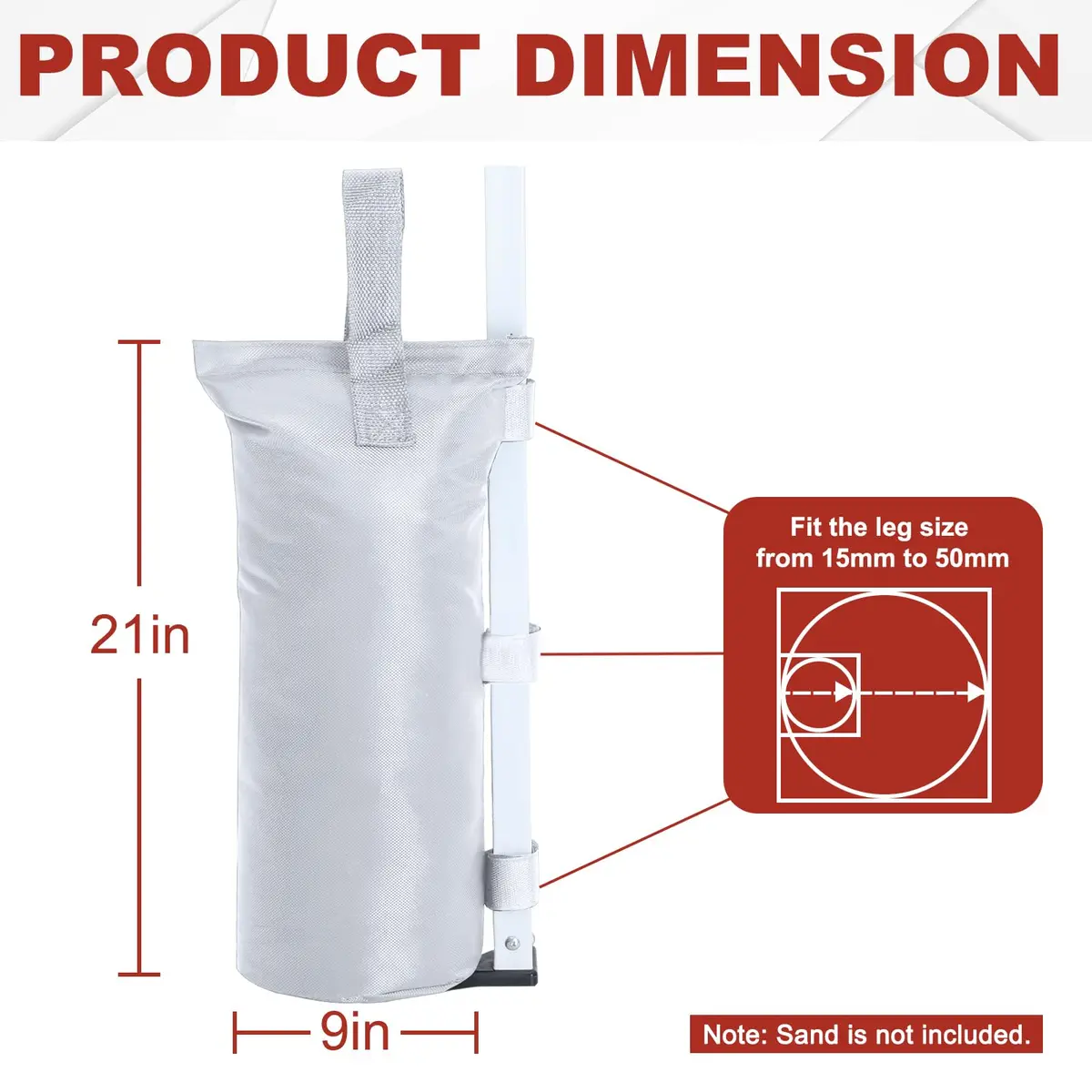 ABCCANOPY 150lb (68kg) Canopy Weight Bags Set of 4 | Stabilize Tents & Gazebos - view 4