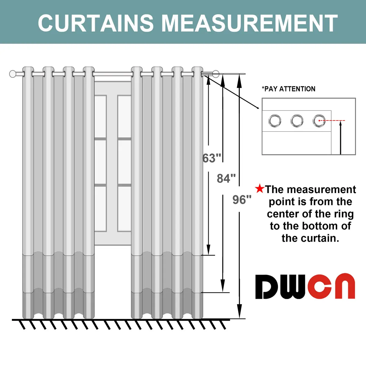 DWCN Grey Ombre Sheer Curtains 84 Inches Long | Elegant Light Diffusion for Living Room - view 8