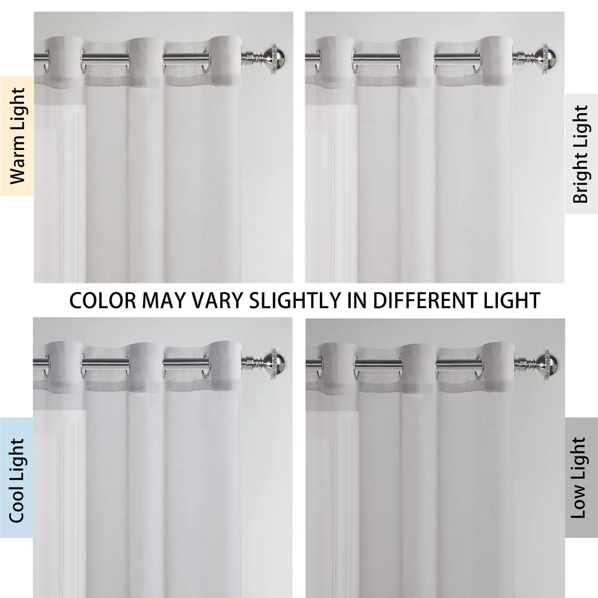 DWCN Grey Ombre Sheer Curtains 84 Inches Long | Elegant Light Diffusion for Living Room - view 2